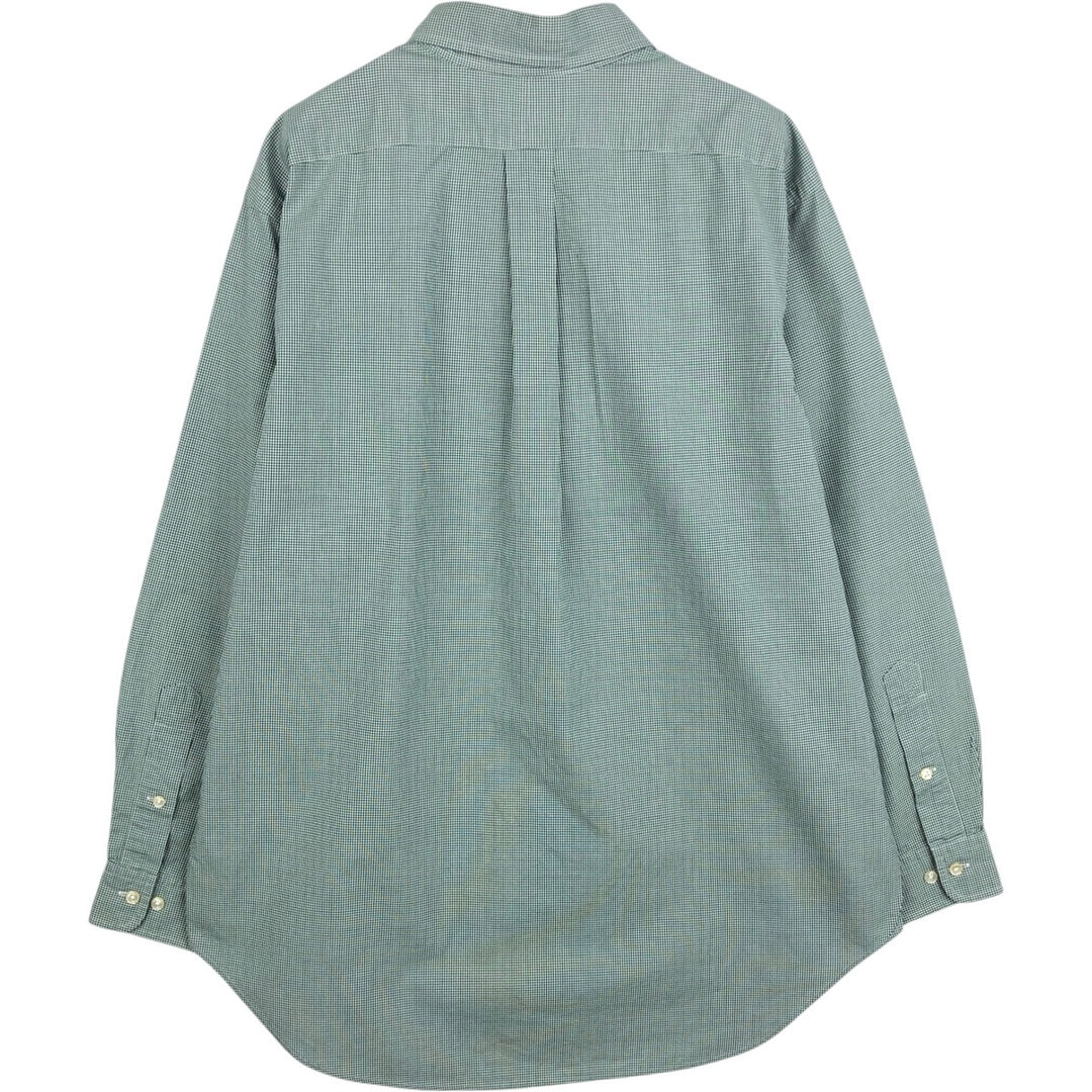 Ralph Lauren Classic Fit Long Sleeve Button Down Check Shirt Men's Size L cotton green type Vintage Second Hand