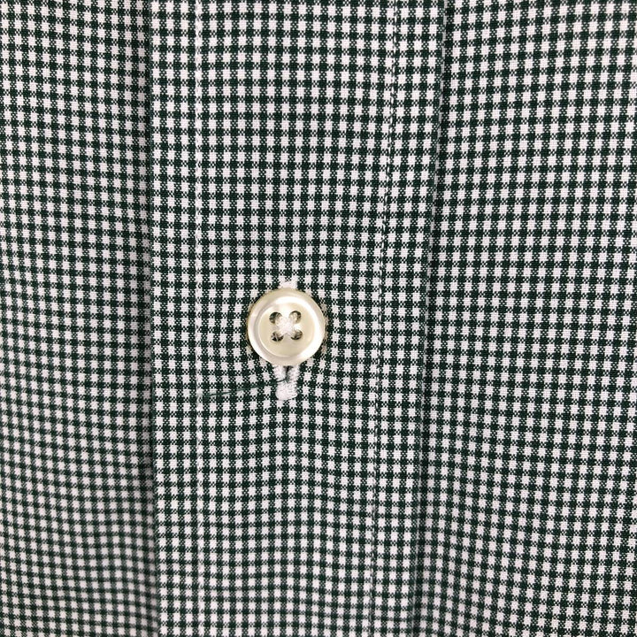 Ralph Lauren Classic Fit Long Sleeve Button Down Check Shirt Men's Size L cotton green type Vintage Second Hand