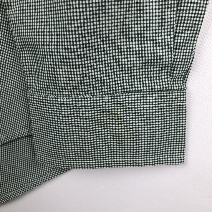Ralph Lauren Classic Fit Long Sleeve Button Down Check Shirt Men's Size L cotton green type Vintage Second Hand
