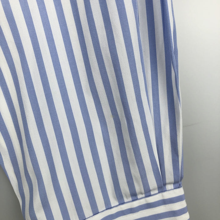 Ralph Lauren CURHAM Long-Sleeve Cotton Stripe Shirt, Men's Size XL (approx.) cotton Navy blue Vintage Second Hand