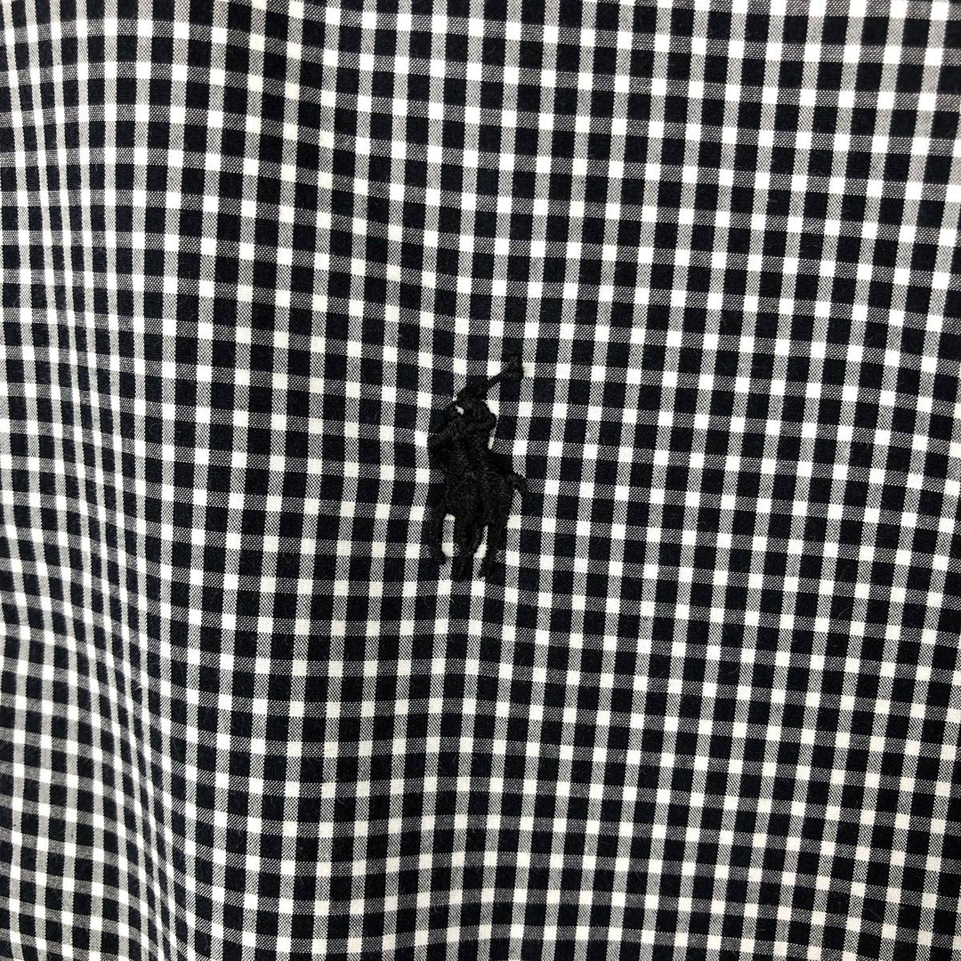 Ralph Lauren Gingham Check Long Sleeve Button-Down Check Shirt Men's XL cotton black type Vintage Second Hand