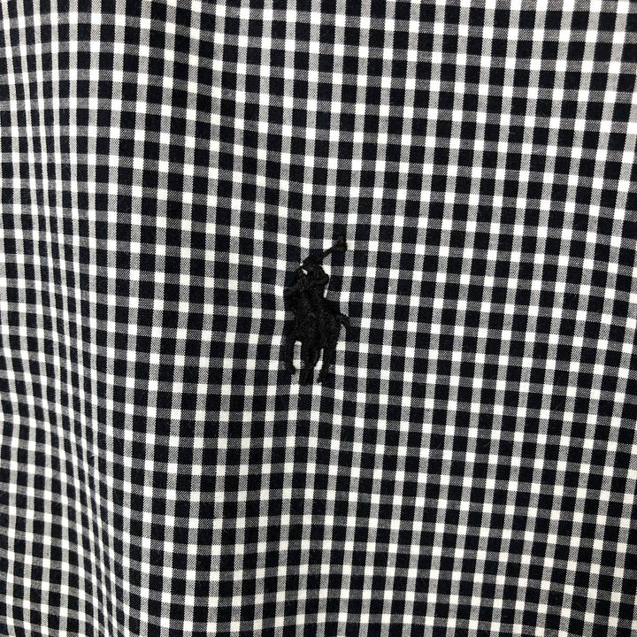 Ralph Lauren Gingham Check Long Sleeve Button-Down Check Shirt Men's XL cotton black type Vintage Second Hand