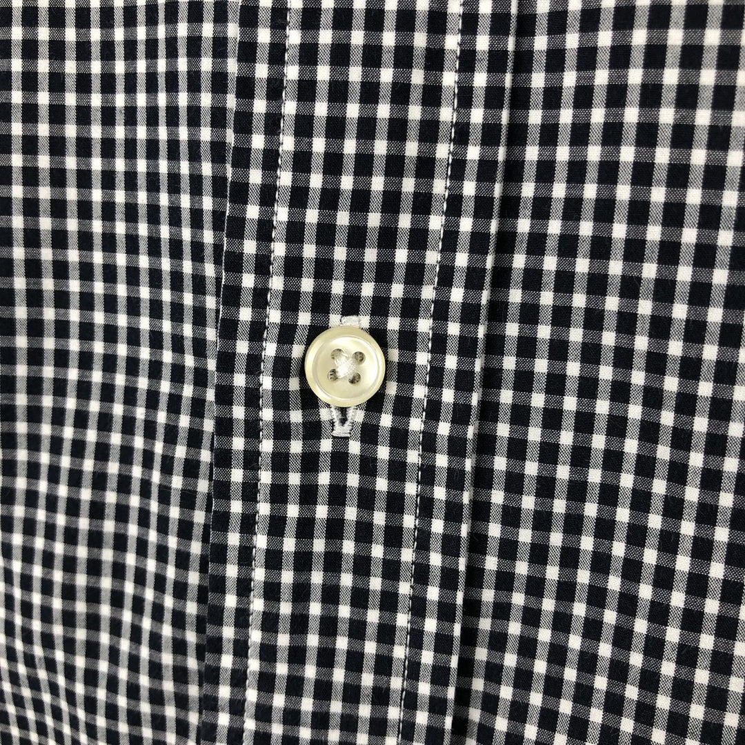 Ralph Lauren Gingham Check Long Sleeve Button-Down Check Shirt Men's XL cotton black type Vintage Second Hand