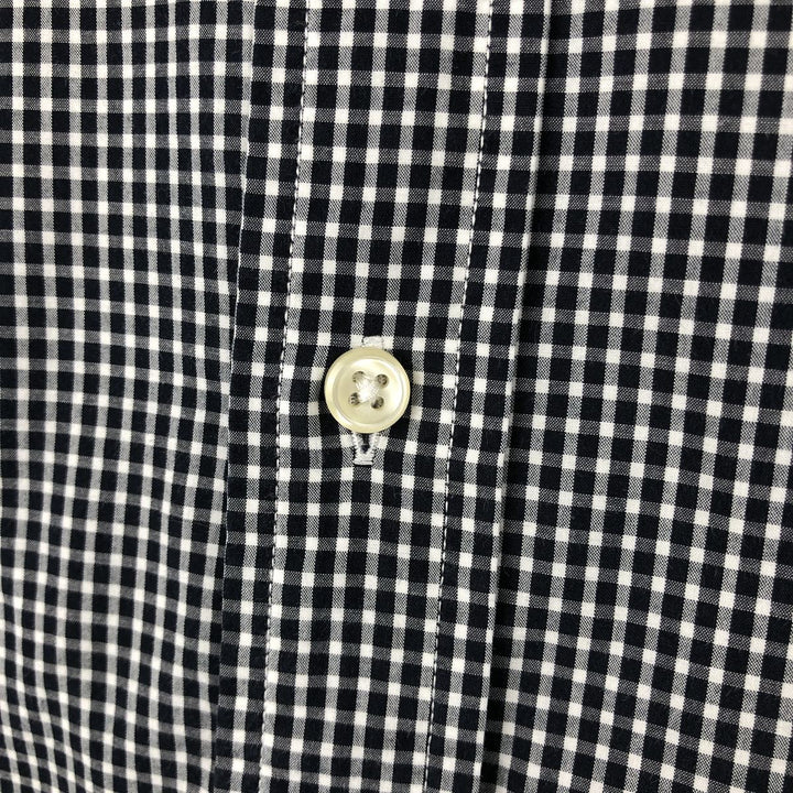 Ralph Lauren Gingham Check Long Sleeve Button-Down Check Shirt Men's XL cotton black type Vintage Second Hand