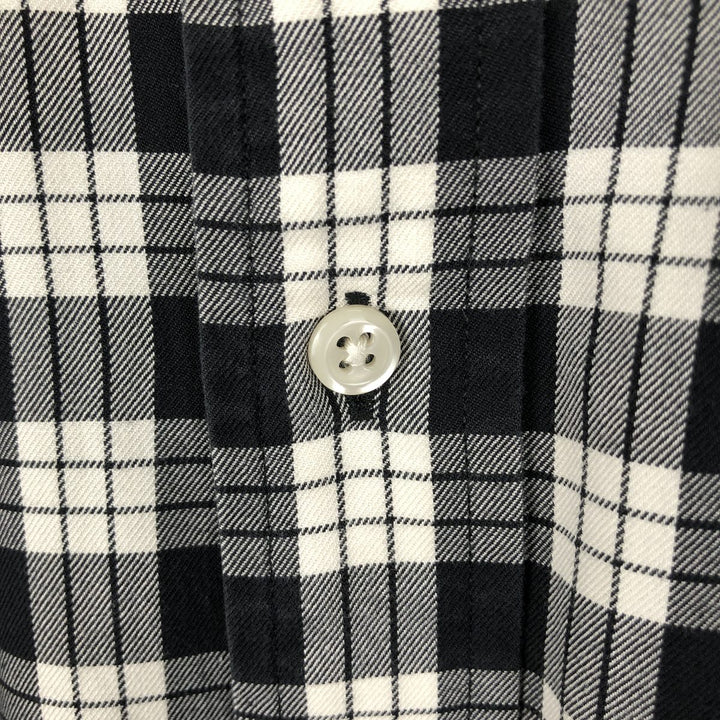 Ralph Lauren BLAIRE long sleeve button down check shirt, men's size M cotton black type Vintage Second Hand