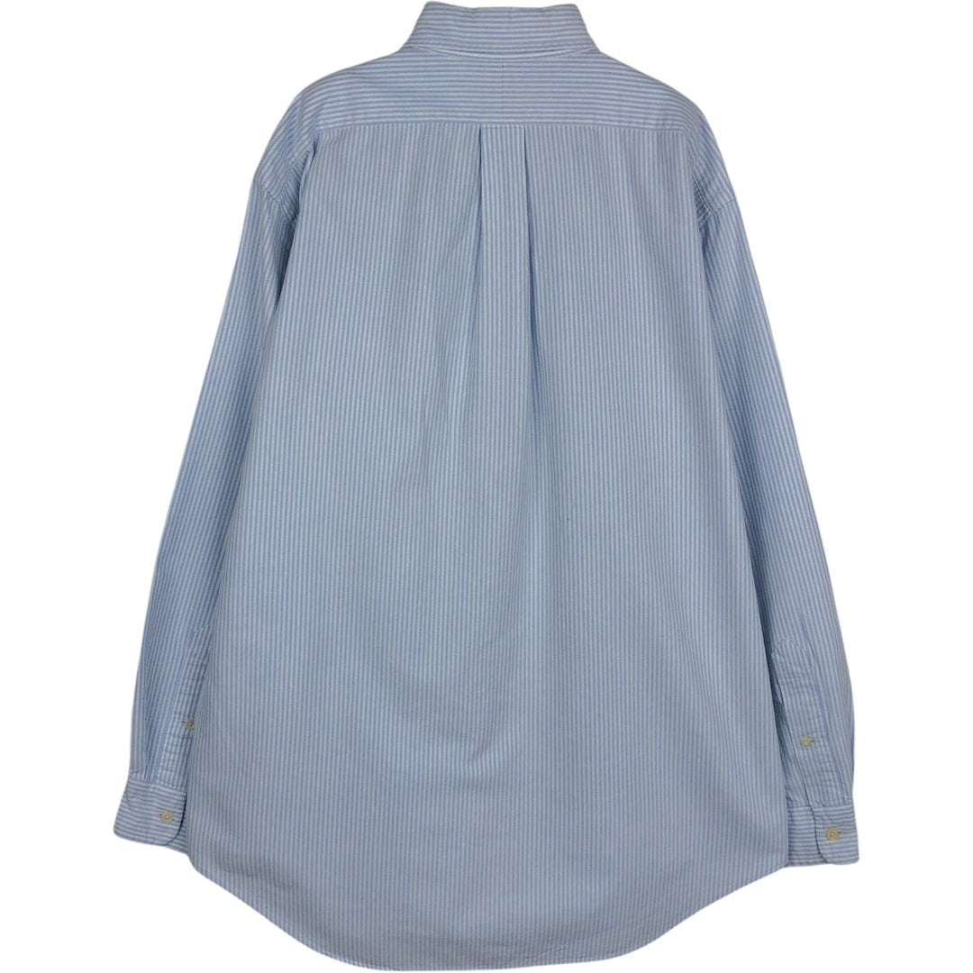 Ralph Lauren Classic Fit Long Sleeve Button Down Striped Shirt Men's M cotton Blue type light blue Vintage Second Hand