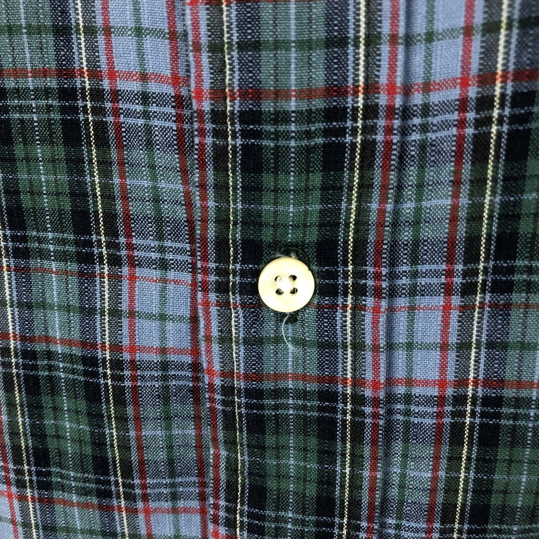 Ralph Lauren BLAKE long sleeve button down check shirt, men's size L cotton blue type Vintage Second Hand