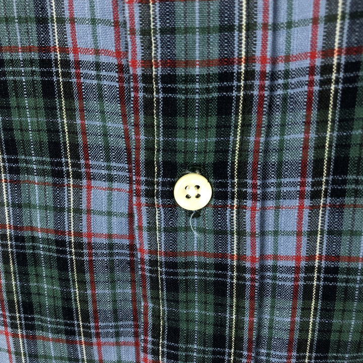 Ralph Lauren BLAKE long sleeve button down check shirt, men's size L cotton blue type Vintage Second Hand