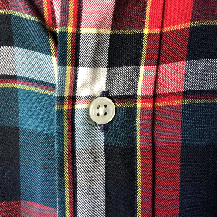 Ralph Lauren BLAKE long sleeve button down check shirt, men's size M cotton navy blue type Vintage Second Hand