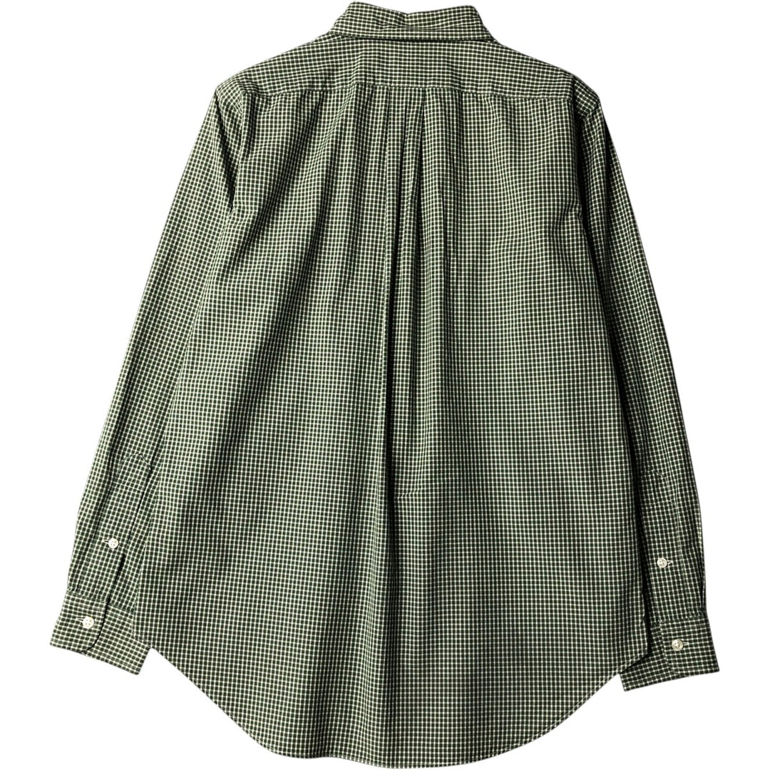 Ralph Lauren Classic Fit Long Sleeve Button-Down Check Shirt, Men's Size Small cotton green type Vintage Second Hand