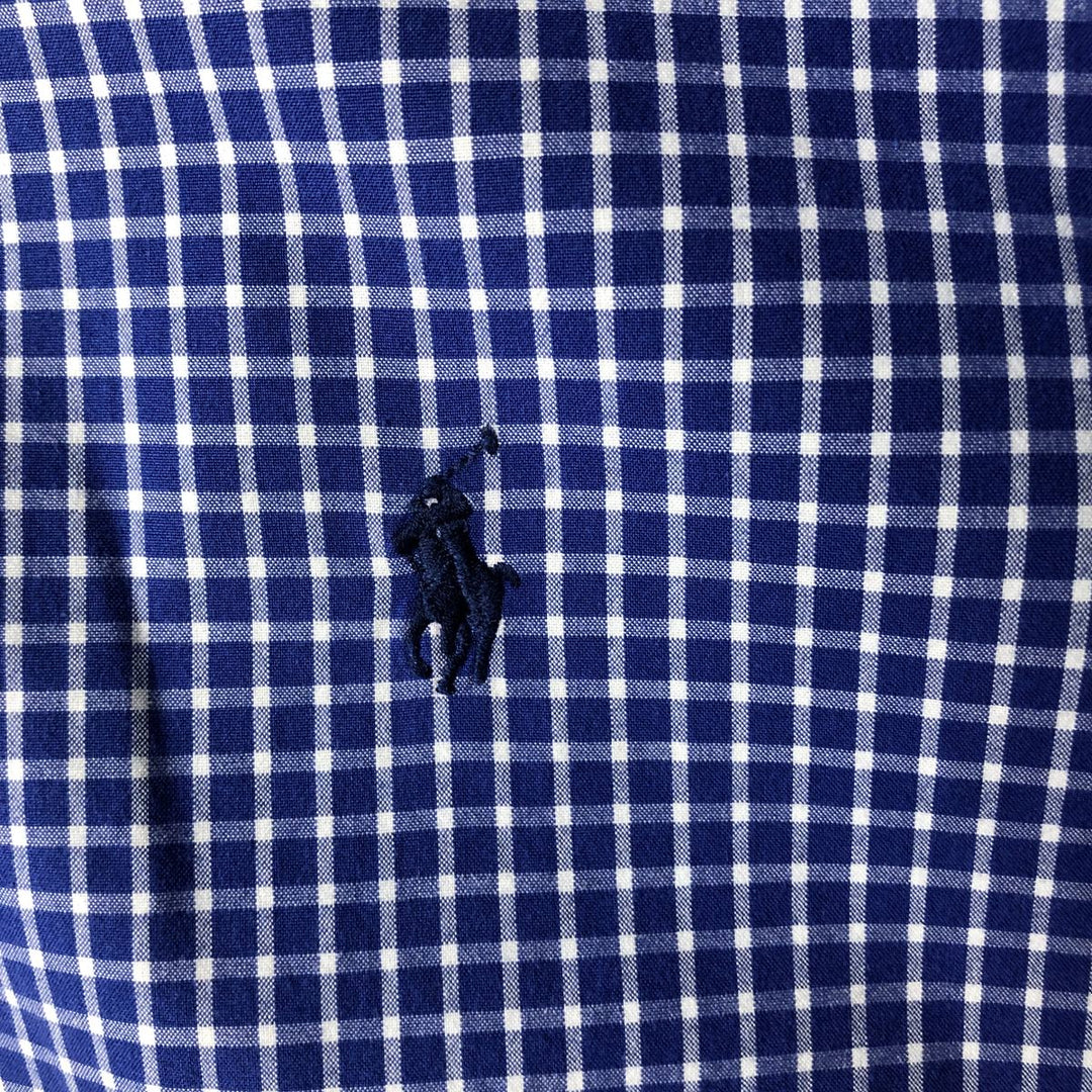 Ralph Lauren Classic Fit Long Sleeve Button Down Check Shirt Men's XL cotton blue type Vintage Second Hand