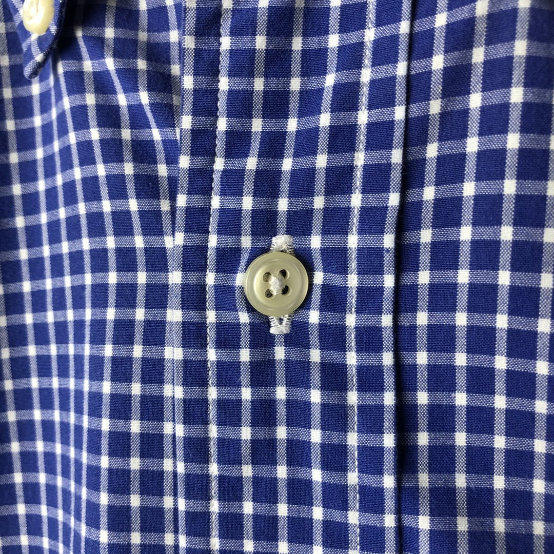 Ralph Lauren Classic Fit Long Sleeve Button Down Check Shirt Men's XL cotton blue type Vintage Second Hand