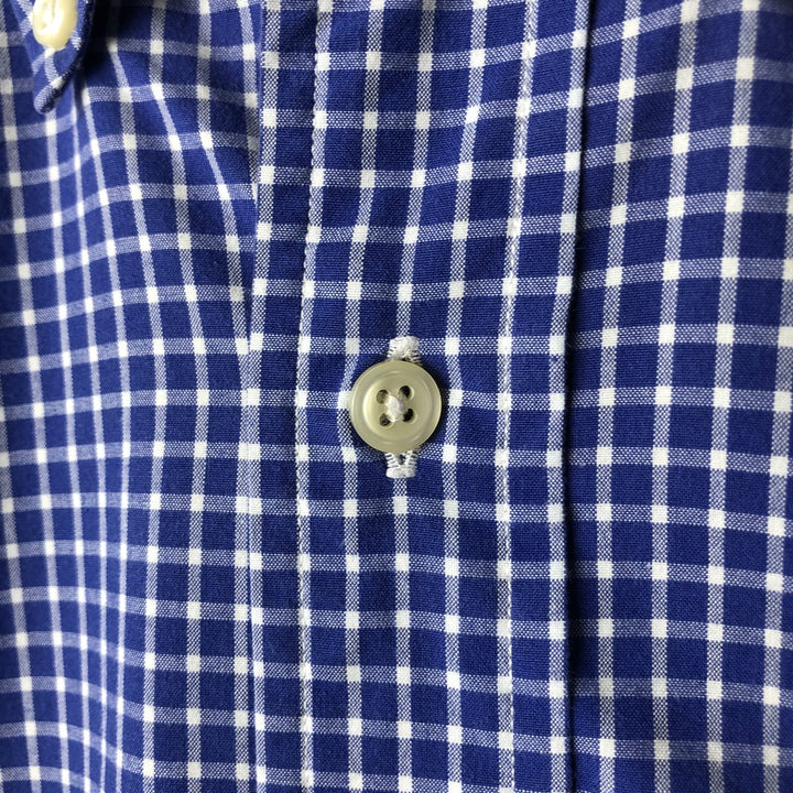 Ralph Lauren Classic Fit Long Sleeve Button Down Check Shirt Men's XL cotton blue type Vintage Second Hand