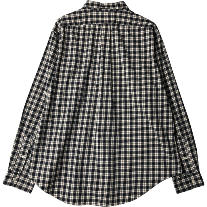 Ralph Lauren POLO by Ralph Lauren CLASSIC FIT long sleeve cotton check shirt, men's XL size cotton black type Vintage Second Hand