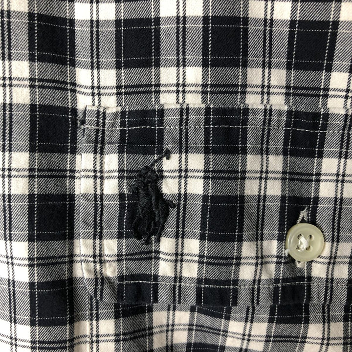 Ralph Lauren POLO by Ralph Lauren CLASSIC FIT long sleeve cotton check shirt, men's XL size cotton black type Vintage Second Hand