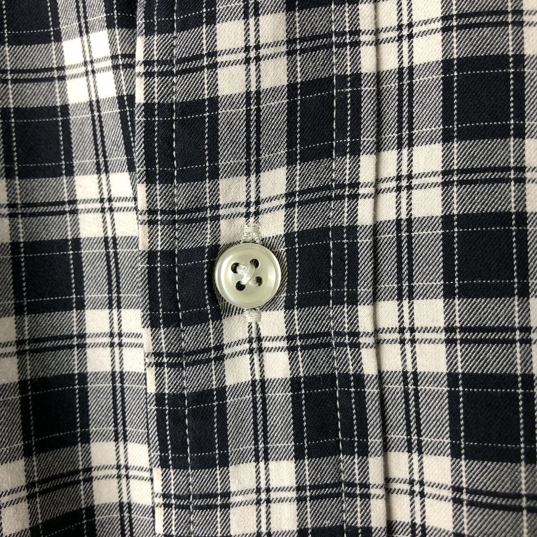 Ralph Lauren POLO by Ralph Lauren CLASSIC FIT long sleeve cotton check shirt, men's XL size cotton black type Vintage Second Hand