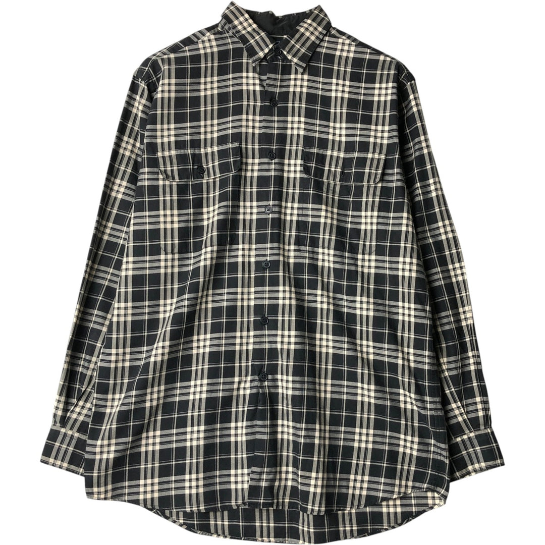 Ralph Lauren POLO by Ralph Lauren BENFORD Long-Sleeve Cotton Check Shirt, Men's Size M (approx.) cotton black type Vintage Second Hand
