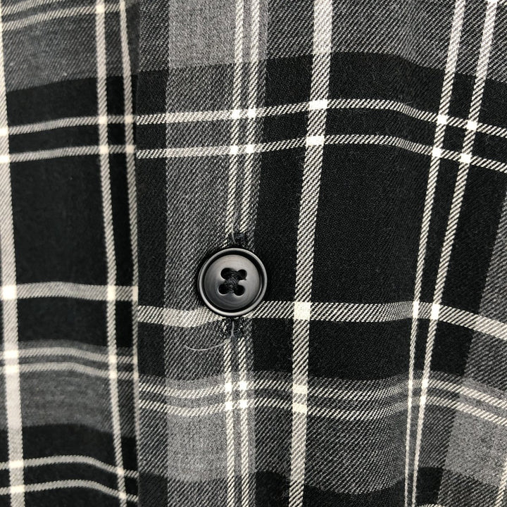 Ralph Lauren POLO by Ralph Lauren BENFORD Long-Sleeve Cotton Check Shirt, Men's Size XXL (approx.) cotton black type Vintage Second Hand
