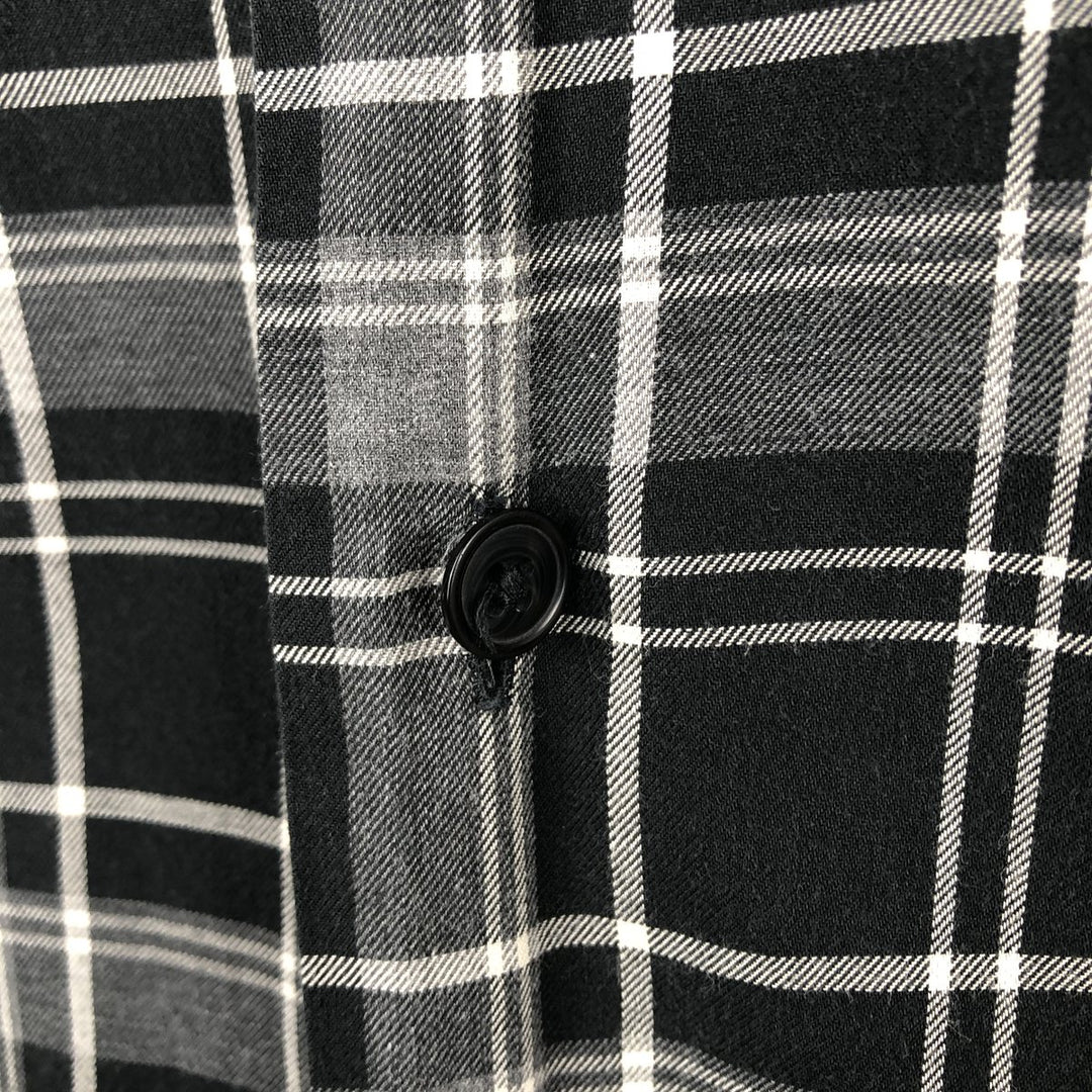 Ralph Lauren POLO by Ralph Lauren BENFORD Long-Sleeve Cotton Check Shirt, Men's Size XXL (approx.) cotton black type Vintage Second Hand