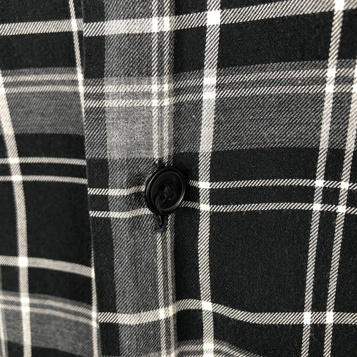 Ralph Lauren POLO by Ralph Lauren BENFORD Long-Sleeve Cotton Check Shirt, Men's Size XXL (approx.) cotton black type Vintage Second Hand