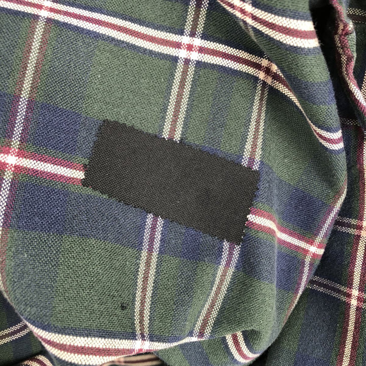 Ralph Lauren BIG SHIRT Long sleeve button-down check shirt Men's XL size cotton Green type dark green Vintage Second Hand