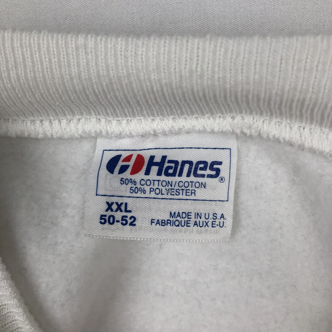 80'S Hanes Eskimo Joes Blue Tag Advertising Sweatshirt, Made in USA, Men's XXL equivalent. cotton white type Vintage Second Hand