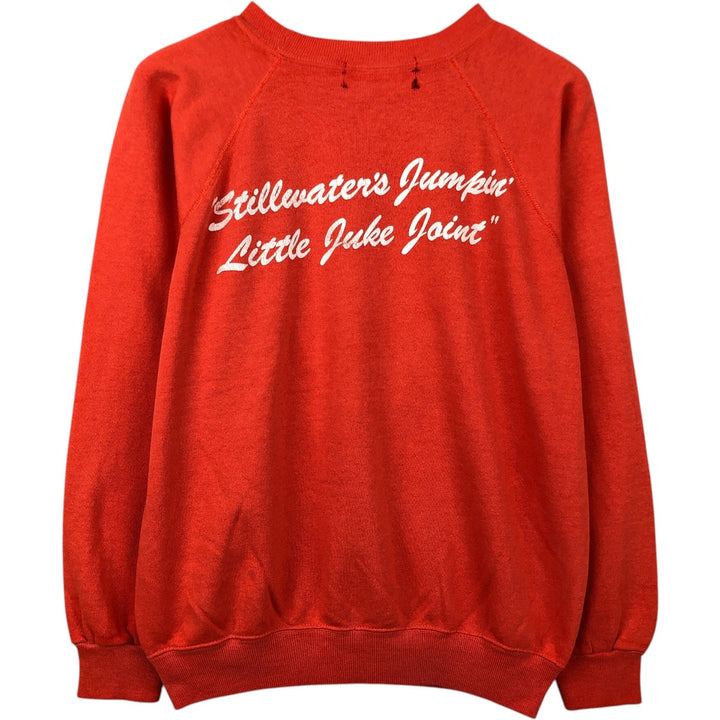 1980'S Hanes Eskimo Joes Blue Tag Advertising Sweatshirt, Made in USA, Men's Size M (approx.) cotton orange type Vintage Second Hand
