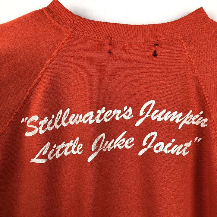 1980'S Hanes Eskimo Joes Blue Tag Advertising Sweatshirt, Made in USA, Men's Size M (approx.) cotton orange type Vintage Second Hand