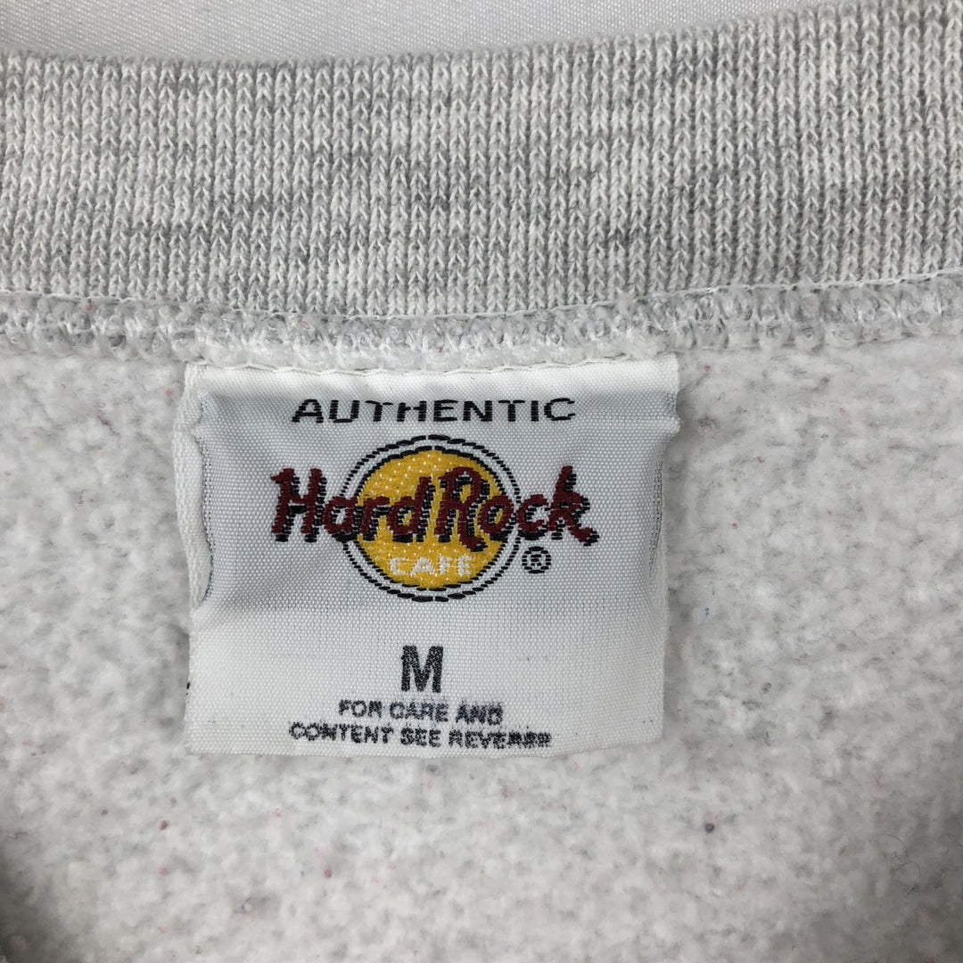 90'S HARD ROCK CAFE Advertising Sweatshirt, Men's M Size, Vintage polyester gray type Vintage Second Hand