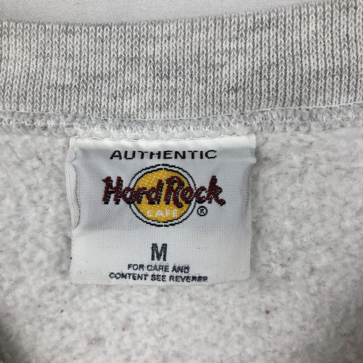 90'S HARD ROCK CAFE Advertising Sweatshirt, Men's M Size, Vintage polyester gray type Vintage Second Hand