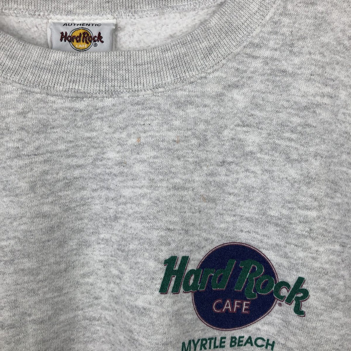 90'S HARD ROCK CAFE Advertising Sweatshirt, Men's M Size, Vintage polyester gray type Vintage Second Hand