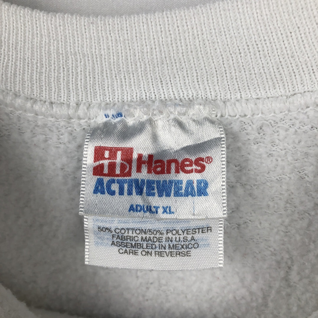 90s-00'S Hanes In & Out Burger Advertising Sweatshirt, Men's Size XL (approx.) cotton white type Vintage Second Hand