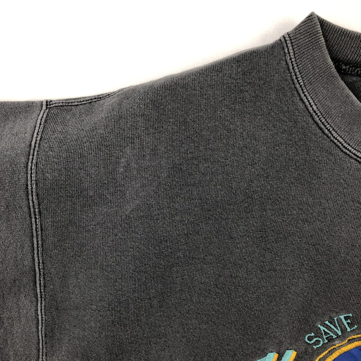 Vintage 90'S Hard Rock Cafe Advertising Sweatshirt, Made in USA, Men's Size Medium cotton Charcoal Vintage Second Hand