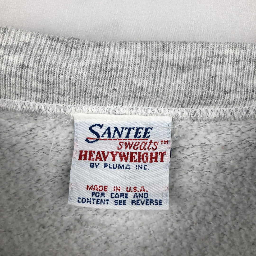 90'S PLUMA SANTEE SWEATS Hard Rock Cafe Advertising Sweatshirt, Made in USA, Men's XL equivalent. polyester gray type Vintage Second Hand
