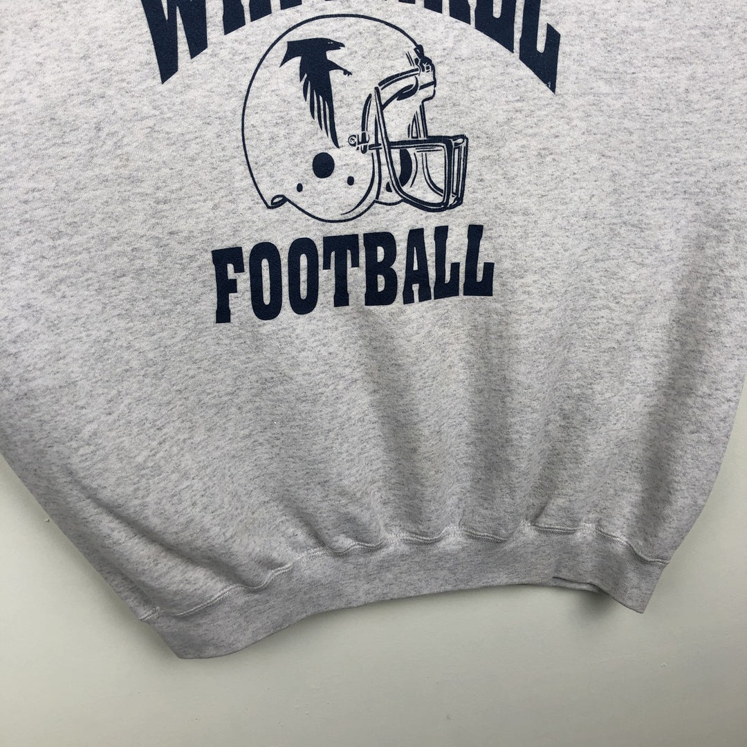 90'S Santee Heavy Weight Triple Print College Sweatshirt, Made in USA, Men's XL equivalent, Vintage cotton gray type Vintage Second Hand