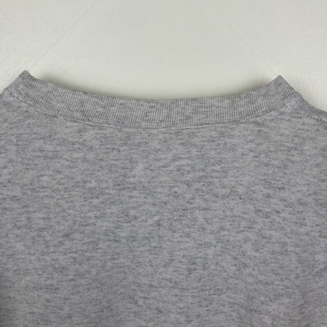 90'S Santee Heavy Weight Triple Print College Sweatshirt, Made in USA, Men's XL equivalent, Vintage cotton gray type Vintage Second Hand