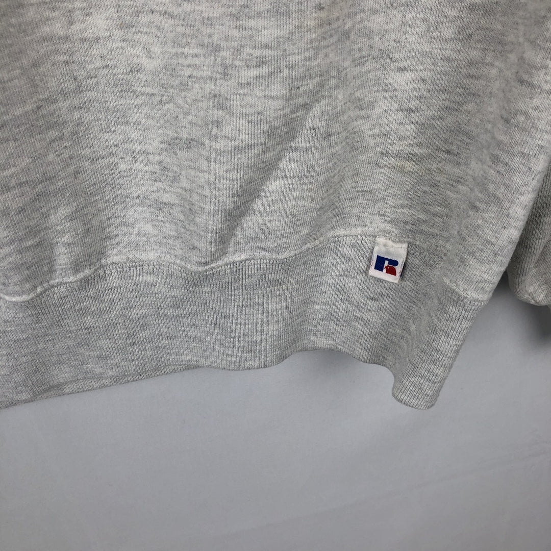 90'S Russell College Sweatshirt, Made in USA, Men's L, Vintage cotton gray type Vintage Second Hand