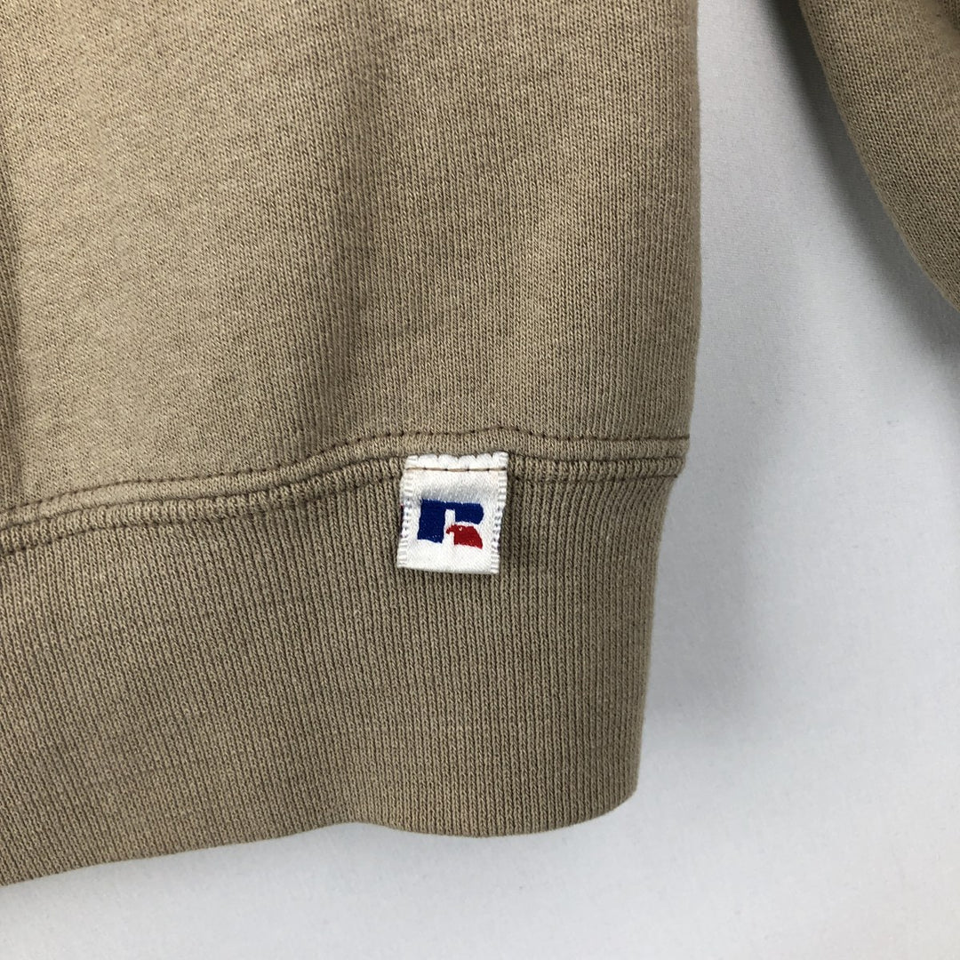 90'S Russell College Sweatshirt, Made in USA, Men's XL, Vintage cotton Beige type Vintage Second Hand