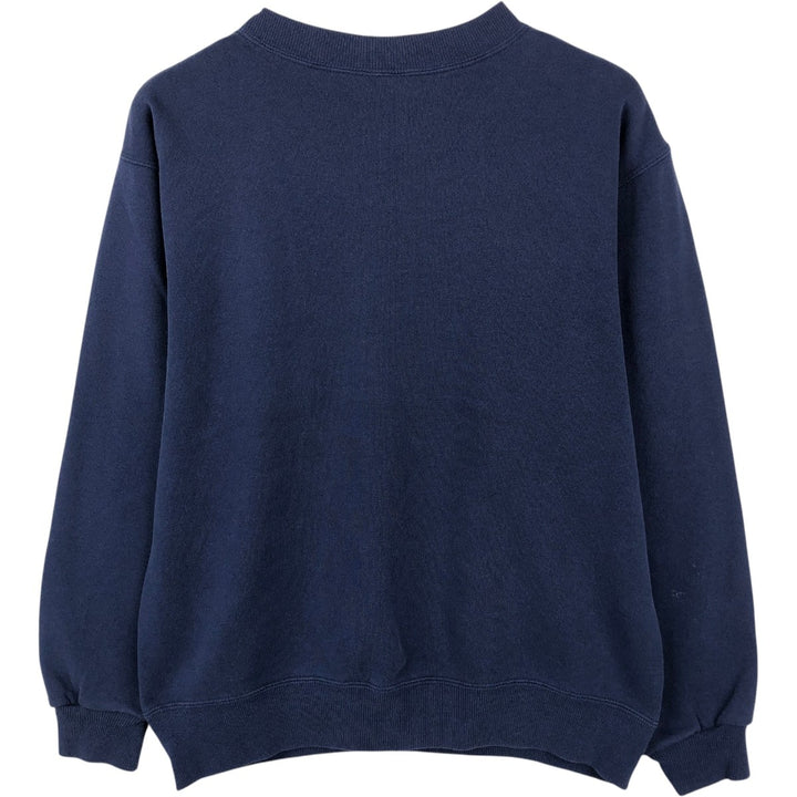 90'S Hanes College Character Sweatshirt, Made in USA, Men's Size M (approx.), Vintage cotton navy blue type Vintage Second Hand