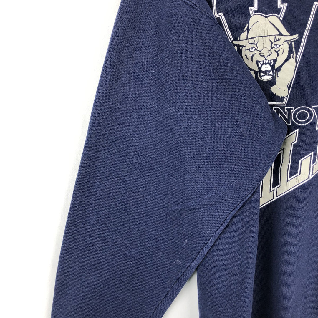 90'S Hanes College Character Sweatshirt, Made in USA, Men's Size M (approx.), Vintage cotton navy blue type Vintage Second Hand