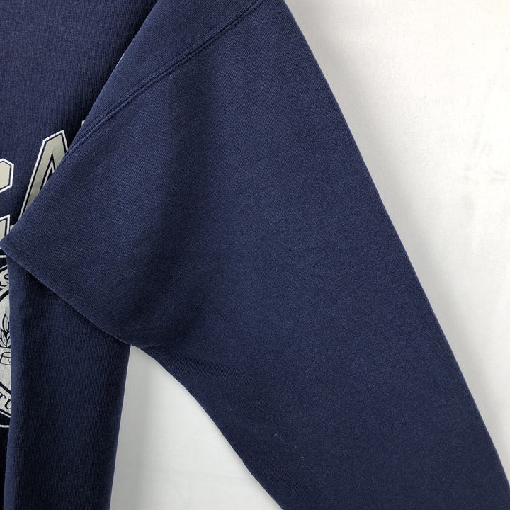 90'S Hanes College Character Sweatshirt, Made in USA, Men's Size M (approx.), Vintage cotton navy blue type Vintage Second Hand