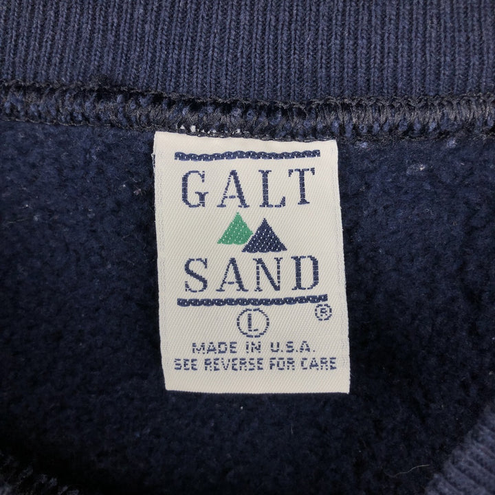 GALT SAND College Sweatshirt, Made in USA, Men's Size L cotton navy blue type Vintage Second Hand