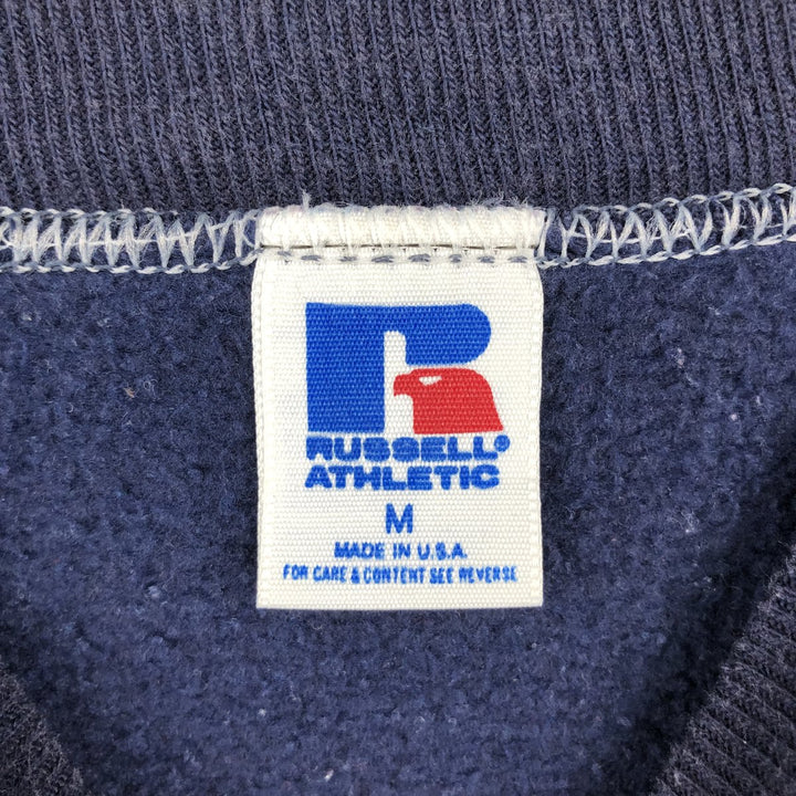 90'S Russell College Sweatshirt, Made in USA, Men's M, Vintage cotton navy blue type Vintage Second Hand