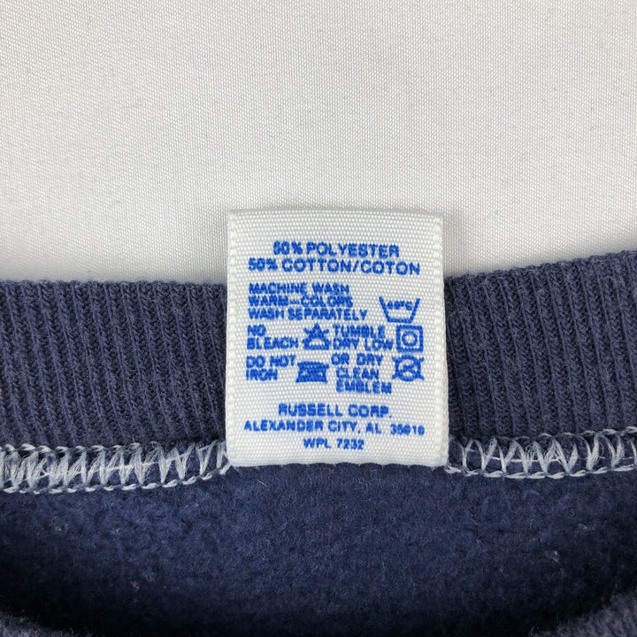 90'S Russell College Sweatshirt, Made in USA, Men's M, Vintage cotton navy blue type Vintage Second Hand