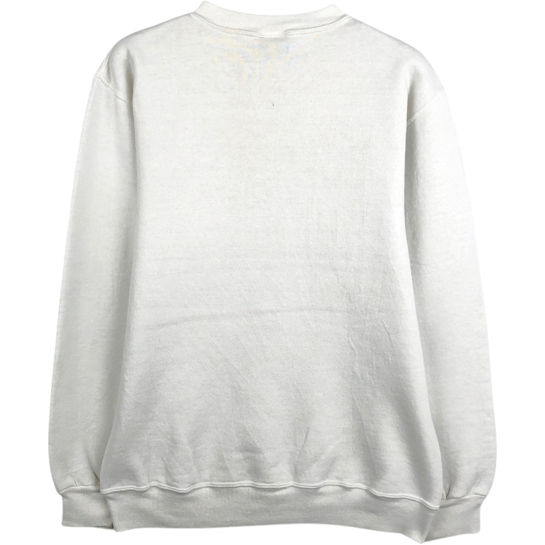 90'S Jansport College Sweatshirt, Made in USA, Men's M, Vintage polyester ivory Vintage Second Hand