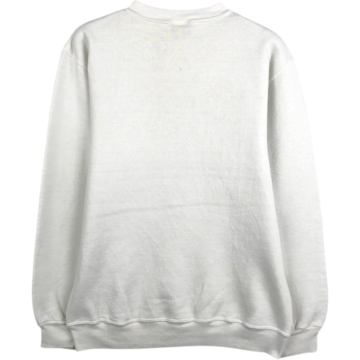 90'S Jansport College Sweatshirt, Made in USA, Men's M, Vintage polyester ivory Vintage Second Hand