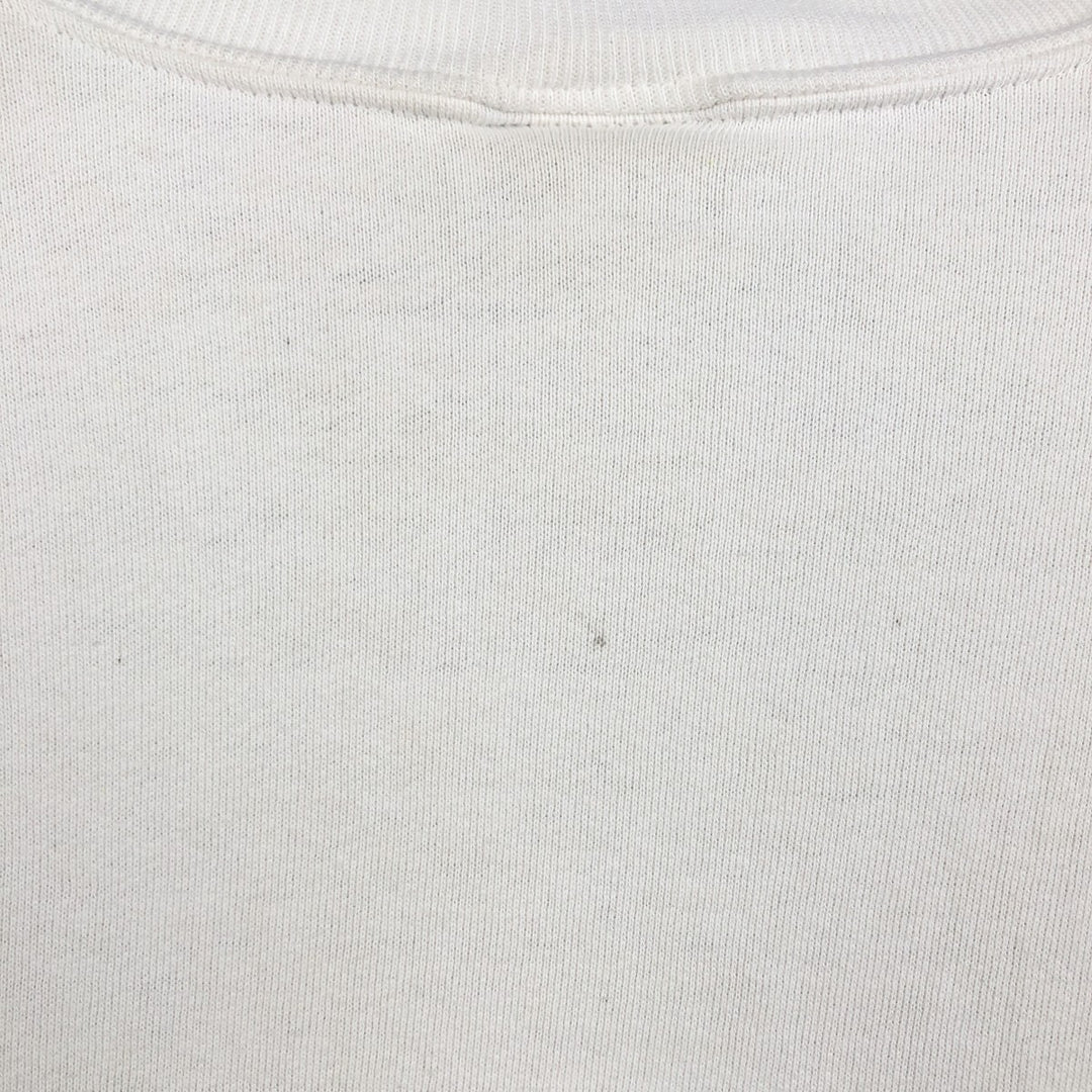 90'S Jansport College Sweatshirt, Made in USA, Men's M, Vintage polyester ivory Vintage Second Hand