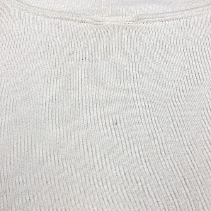 90'S Jansport College Sweatshirt, Made in USA, Men's M, Vintage polyester ivory Vintage Second Hand