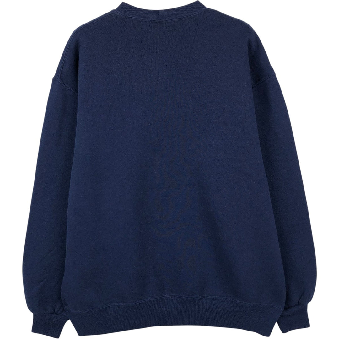 90'S Russell College Sweatshirt, Made in USA, Men's XL, Vintage cotton navy blue type Vintage Second Hand