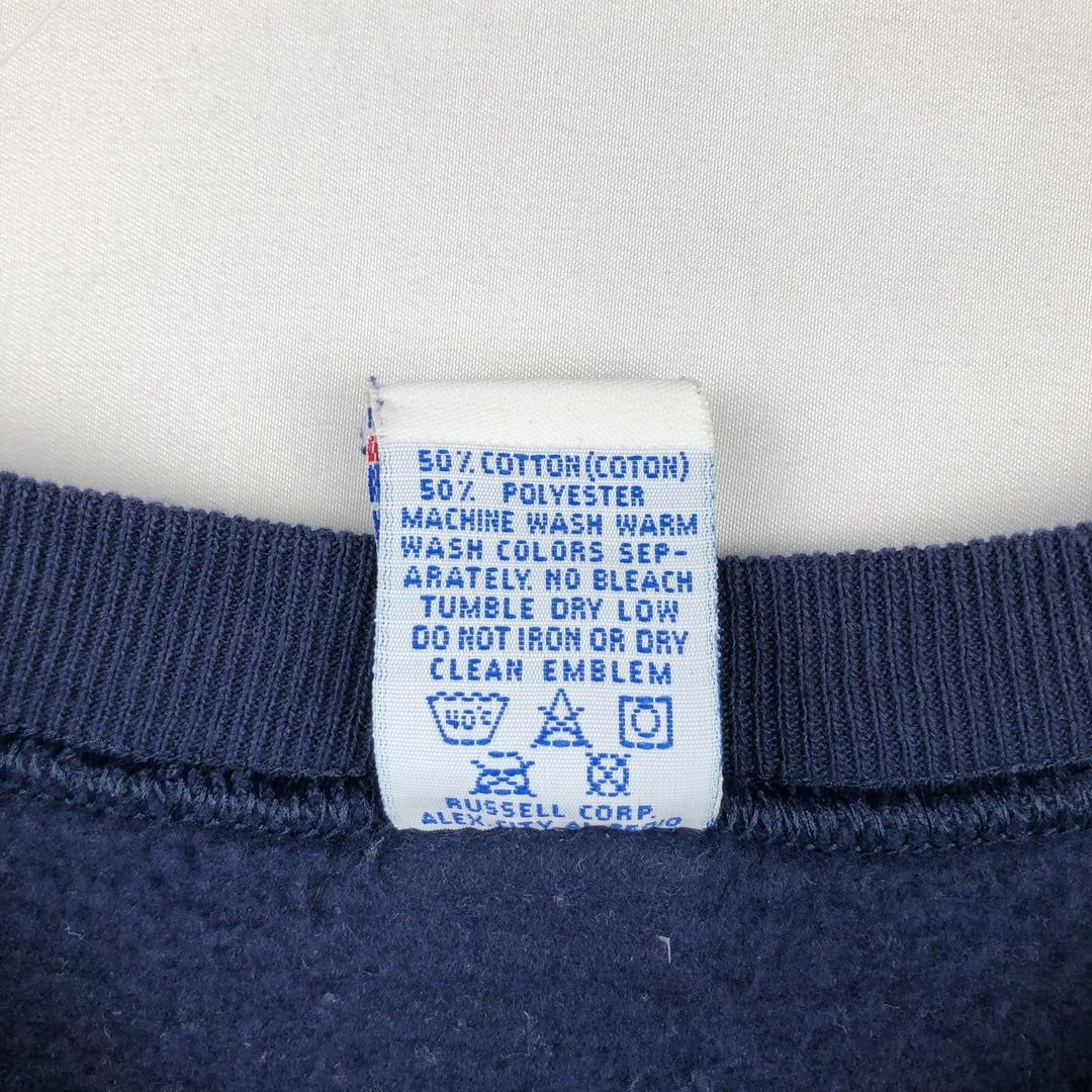90'S Russell College Sweatshirt, Made in USA, Men's XL, Vintage cotton navy blue type Vintage Second Hand